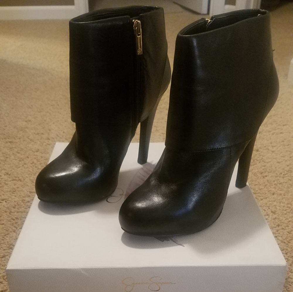 Black ankle booties